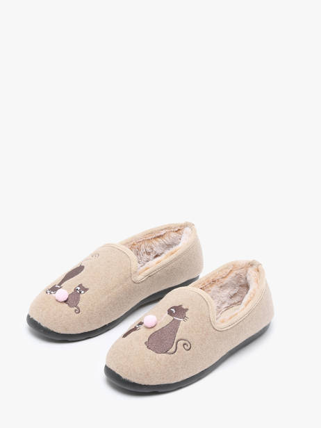 Slippers Isotoner Beige women 97352 other view 2