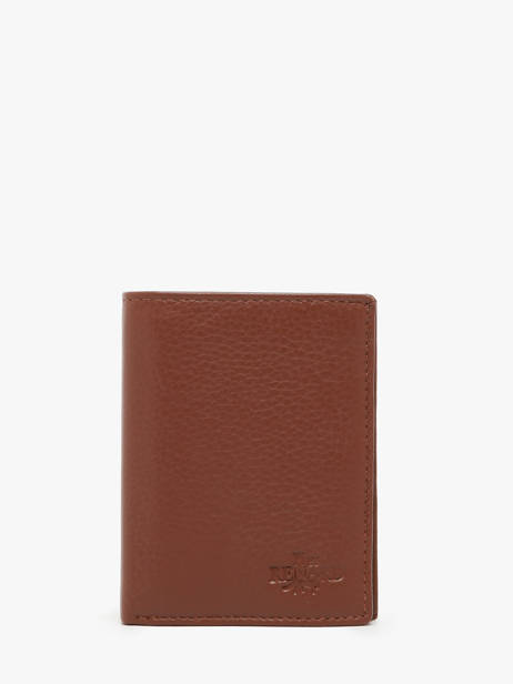 Wallet Leather Yves renard Brown foulonne 23510