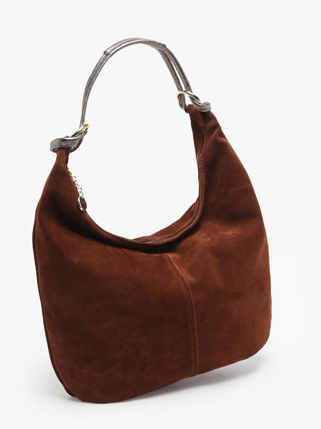 Shoulder Bag Velvet Milano Brown velvet VE24092 other view 2