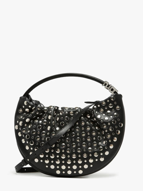 Medium Leather Domino Bag Leather And Studs Sonia rykiel Black domino MA002S1M other view 5