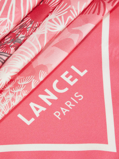 Silk Scarf 90x90 Feux D'artifice Lancel Pink charms A11708 other view 1