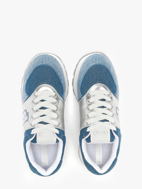 Sneakers Amazing 33 En Cuir Liu jo Bleu women BA5051PX vue secondaire 3