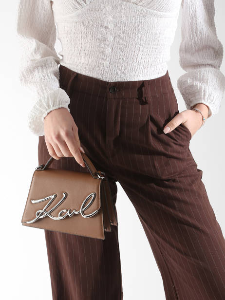 Shoulder Bag K Signature Leather Karl lagerfeld Brown k signature A1W30038 other view 1