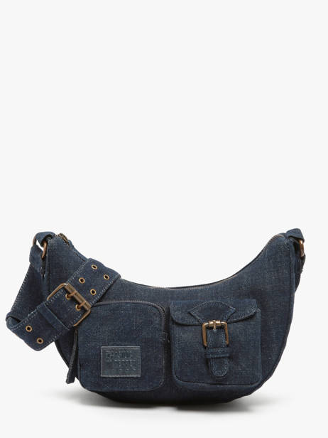 Shoulder Bag Cargo Denim Cotton Basilic pepper Blue cargo denim BCAD04