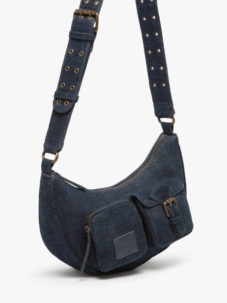 Shoulder Bag Cargo Denim Cotton Basilic pepper Blue cargo denim BCAD04 other view 2