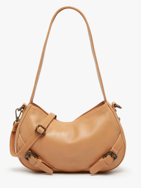 Shoulder Bag Strappy Leather Basilic pepper Brown strappy BSTR02