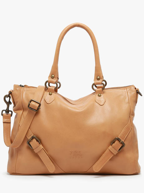 Sac Porté Main Strappy Cuir Basilic pepper Marron strappy BSTR03