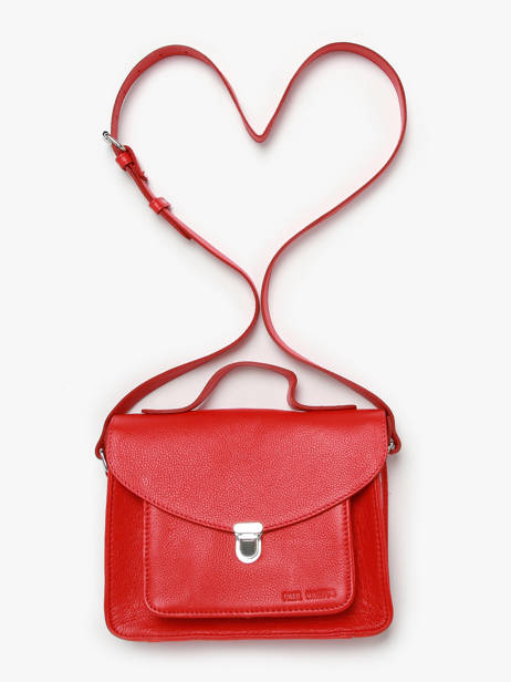 Shoulder Bag Mon Amour Leather Paul marius Red mon amour GEORGAMO other view 3