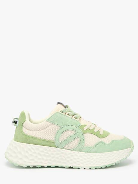 Sneakers In Leather No name Green women CMKSDS2Z