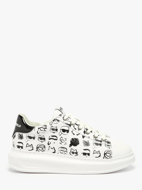 Sneakers Kapri Twin Nft In Leather Karl lagerfeld White women KL62512T