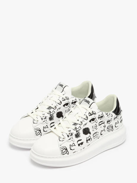 Sneakers Kapri Twin Nft In Leather Karl lagerfeld White women KL62512T other view 1