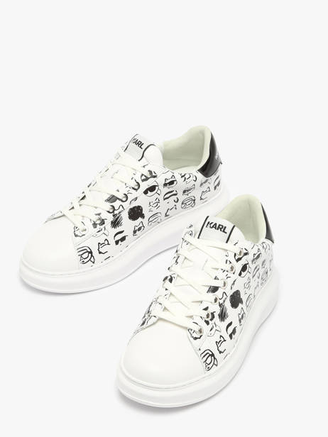 Sneakers Kapri Twin Nft In Leather Karl lagerfeld White women KL62512T other view 2