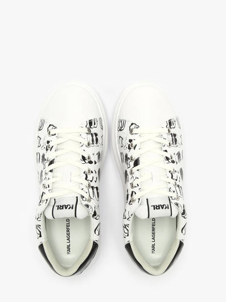 Sneakers Kapri Twin Nft In Leather Karl lagerfeld White women KL62512T other view 3