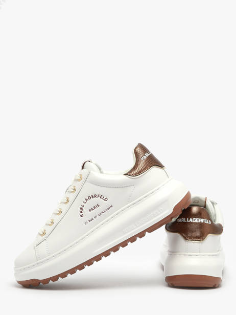 Sneakers Kapri Lug Maison In Leather Karl lagerfeld White women KL67538M other view 2