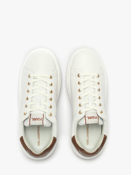 Sneakers Kapri Lug Maison In Leather Karl lagerfeld White women KL67538M other view 3