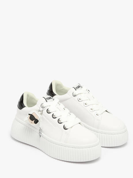 Sneakers Kreeper Low Nft Twin In Leather Karl lagerfeld White women KL42376T other view 1