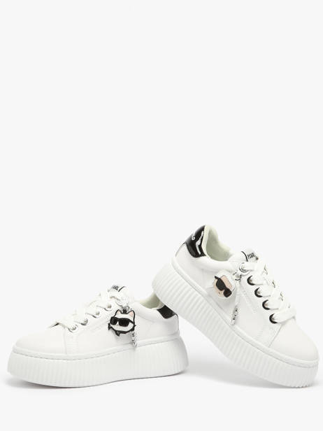 Sneakers Kreeper Low Nft Twin In Leather Karl lagerfeld White women KL42376T other view 2