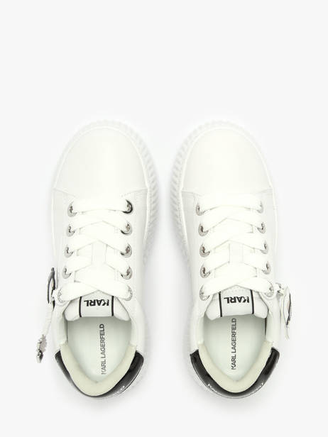 Sneakers Kreeper Low Nft Twin In Leather Karl lagerfeld White women KL42376T other view 3