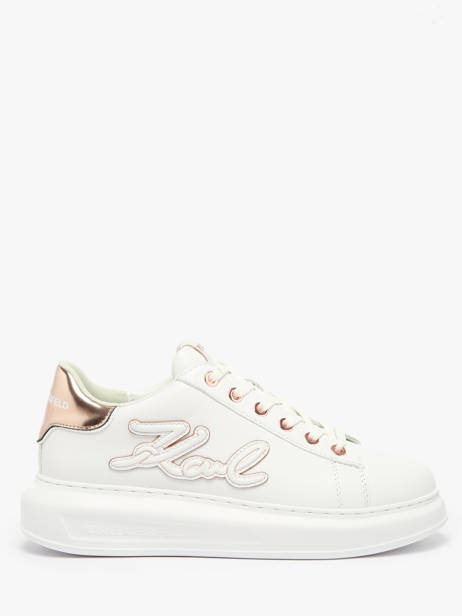 Sneakers Kapri Signiature Embossed In Leather Karl lagerfeld White women KL62511A