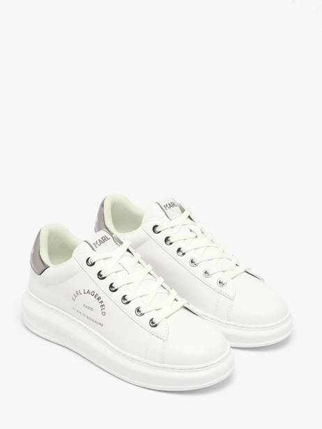 Sneakers Kapri Maison Karl In Leather Karl lagerfeld White women KL62538K other view 1