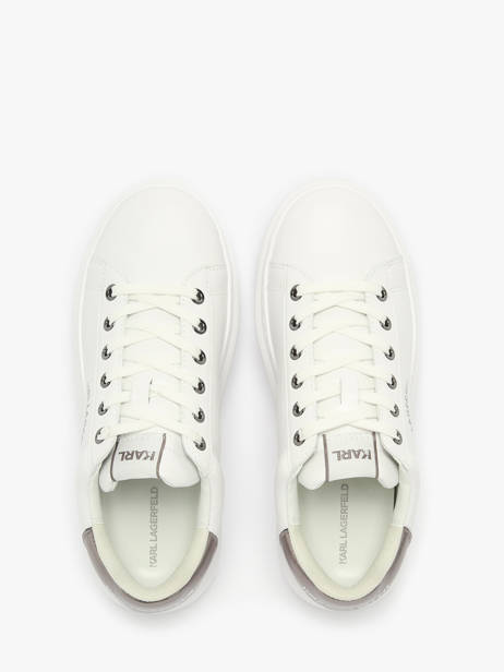 Sneakers Kapri Maison Karl In Leather Karl lagerfeld White women KL62538K other view 3