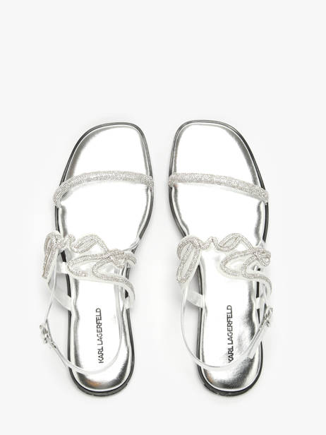 Sandals Karl lagerfeld Silver women KL87425 other view 3