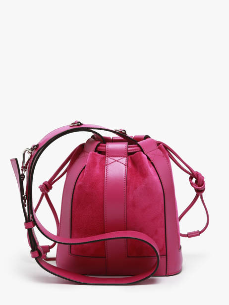 Small Leather Elles Bucket Bag Lancel Pink elles A13359 other view 4