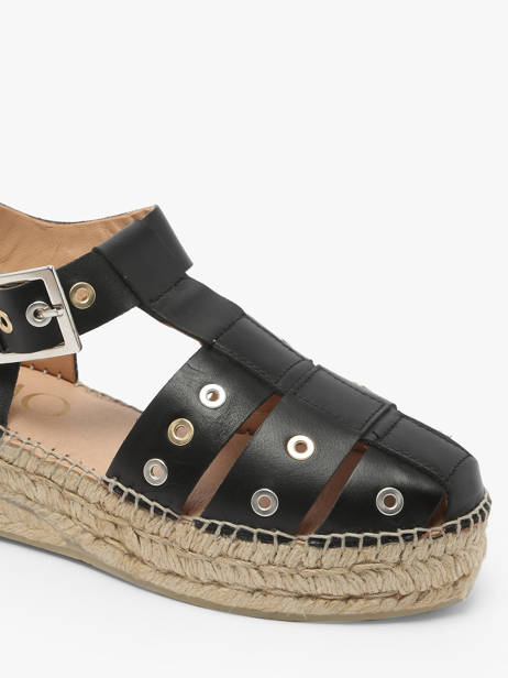 Wedge Espadrilles Gaimo Black women CHERLIN other view 2