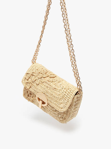 Raffia Nano Moon Fleuri Crossbody Bag Vanessa bruno Beige moon raphia 25V40326 other view 2