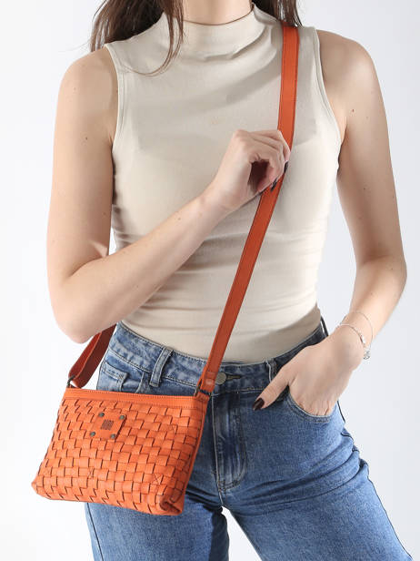 Leather Crossbody Bag Heritage Biba Orange heritage KA9 other view 1