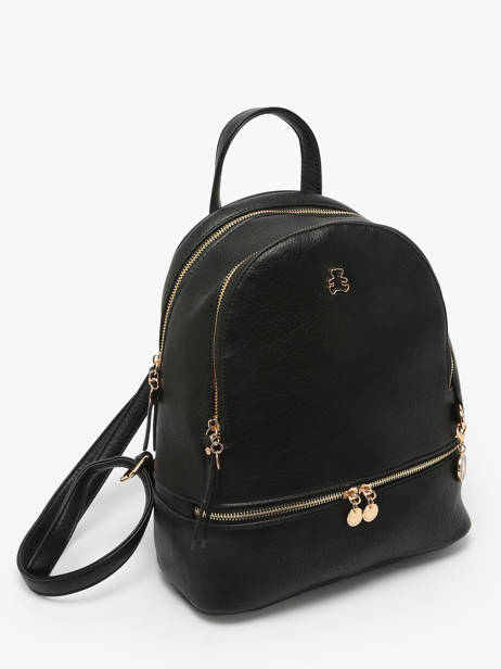 Backpack Lulu castagnette Black zip WILLO other view 2