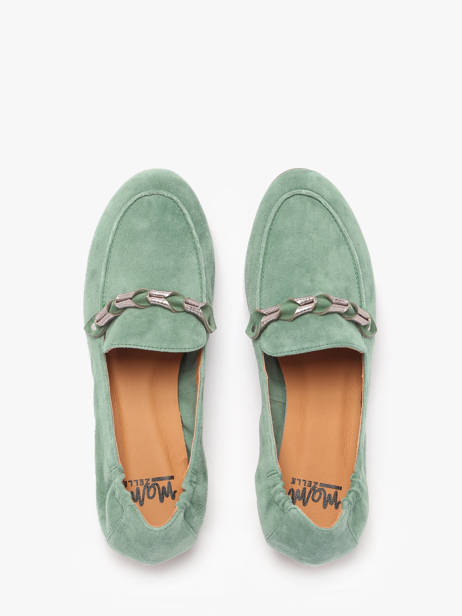 Moccasins Zanga In Leather Mam'zelle Green women CSIRK28 other view 4
