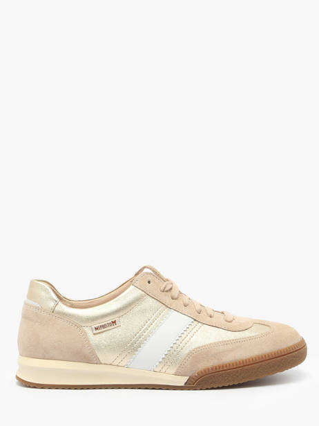 Sneakers Witney In Leather Mephisto Gold women P5147341