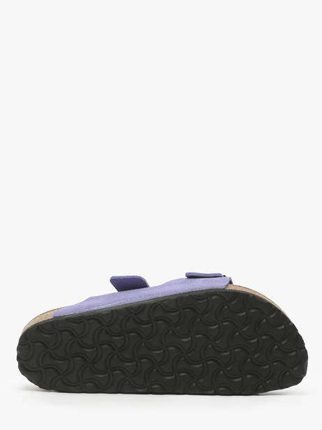 Slippers Arizona In Leather Birkenstock Violet women 1029218 other view 4