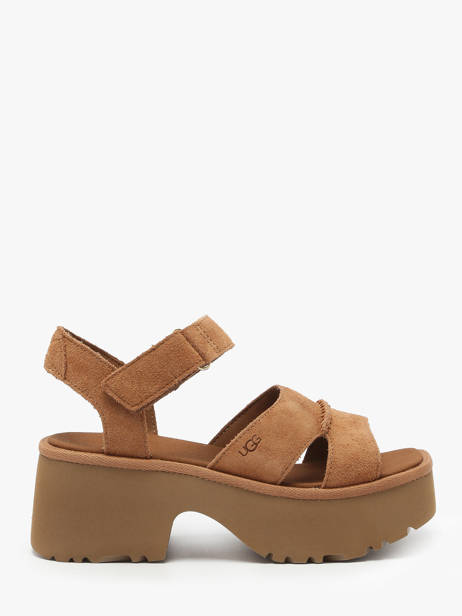 Sandals In Leather Ugg Brown women 1167475