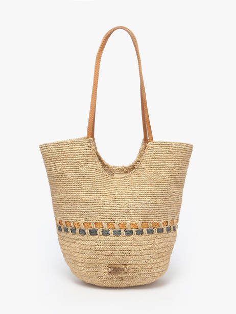 Shoulder Bag L'atelier Du Crochet Raphia Le voyage en panier Beige l'atelier du crochet AM804