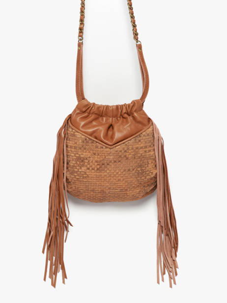 Sac Bandoulière Vintage Cuir Mila louise Marron vintage 3812WC vue secondaire 1