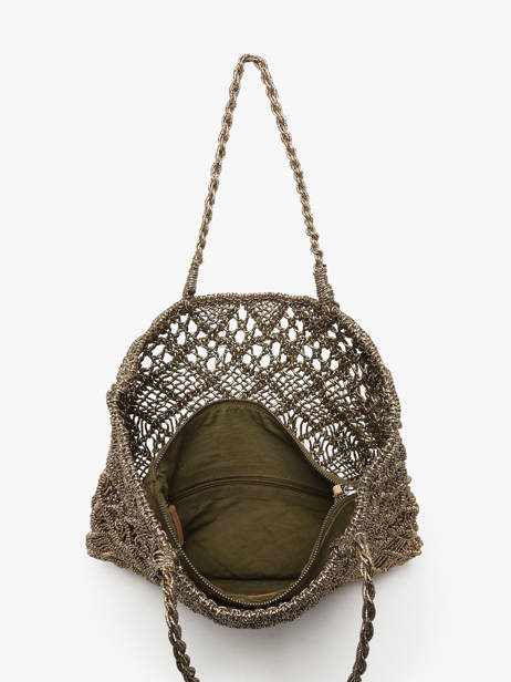 Shoulder Bag Natural Biba Green natural MSN1B other view 3