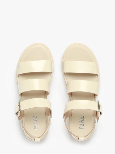 Sandals Dalia In Leather Nuyou Beige women 37103 other view 3