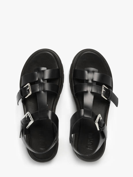 Sandals Teresa In Leather Nuyou Black women 37121 other view 3