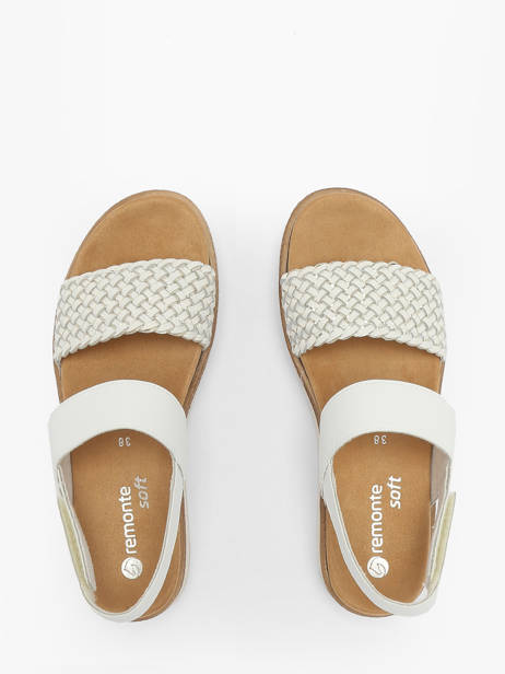Platform Sandals In Leather Remonte White women 80 other view 3