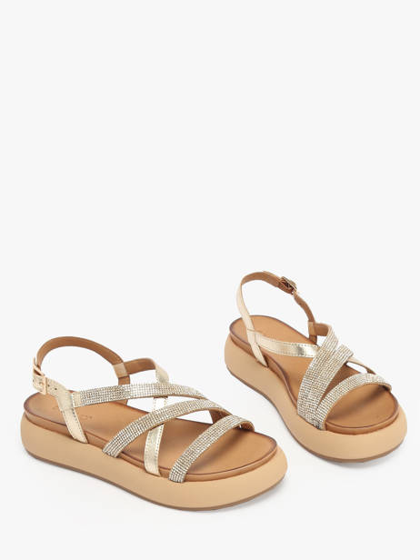 Sandals In Leather Inuovo Gold women A96051 other view 1