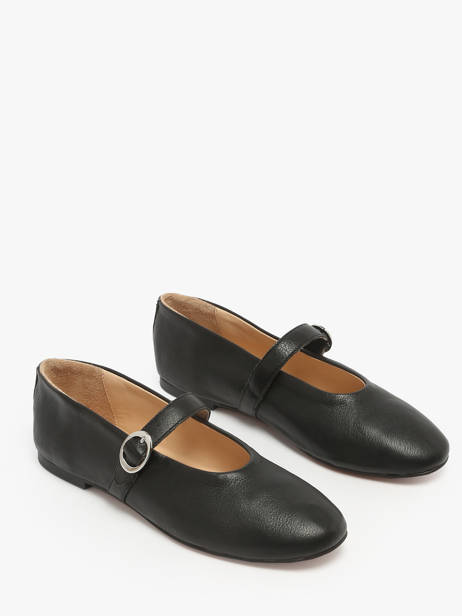 Ballerinas With Straps In Leather Inuovo Black women C11003 other view 2