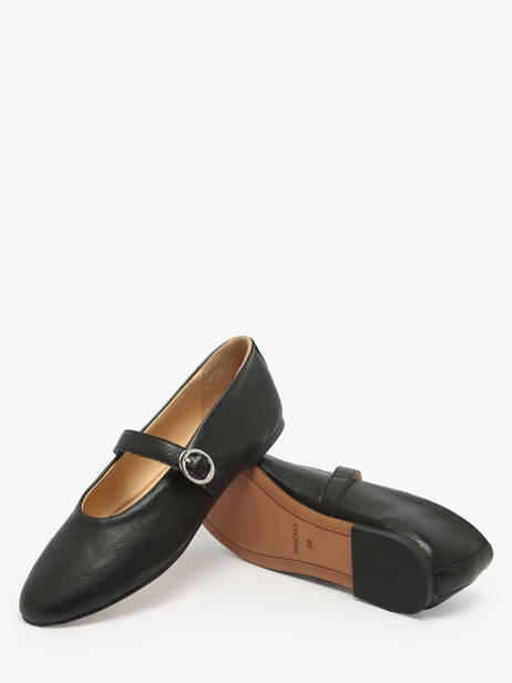 Ballerinas With Straps In Leather Inuovo Black women C11003 other view 3