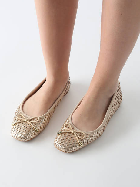 Ballerinas In Leather Inuovo Gold women A92002 other view 1