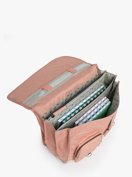 Cartable 3 Compartiments Cameleon Rose vintage color VIC-CA41 vue secondaire 3