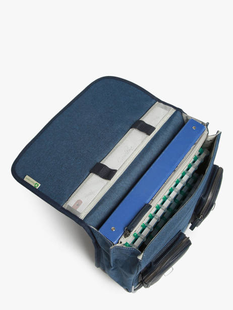 2-compartment Satchel Cameleon Blue vintage color CA146Q other view 3