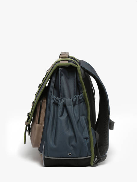 Cartable Enfant 3 Compartiments Cameleon Gris vintage urban CA41 vue secondaire 2