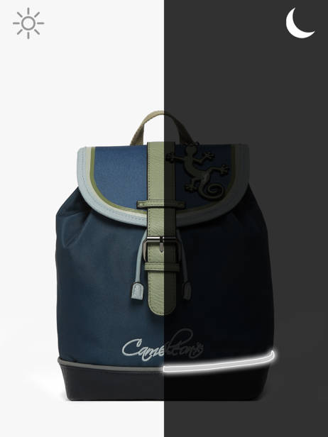 1 Compartment Backpack Cameleon Blue vintage urban SD25 other view 7