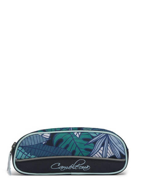 Pencil Case For Kids 2 Compartments Cameleon Blue actual TROU other view 3